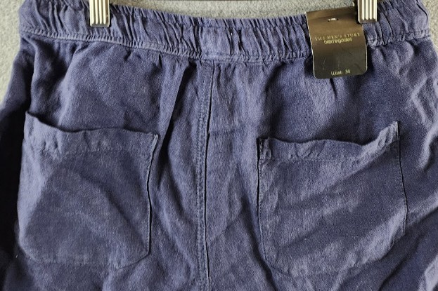 The Men’s Store at Bloomingdale’s Solid Linen 7″ Shorts Men’s 34 Navy Pull On