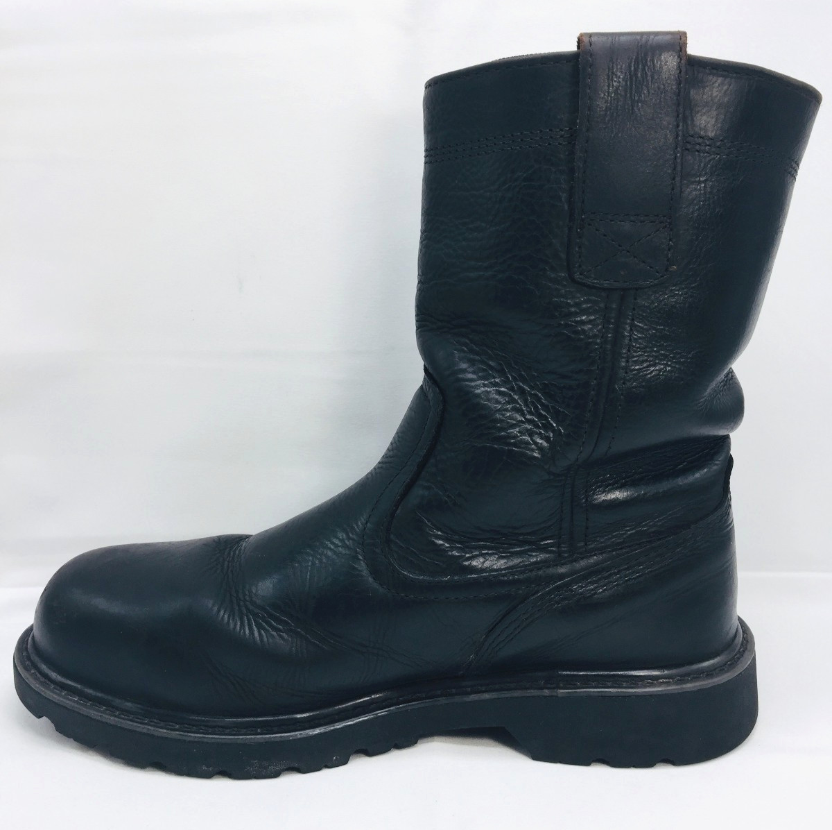 Wolverine Steel Toe Leather Dk Brown Slip On Size 9EW Work Boots ASTM F2413-18