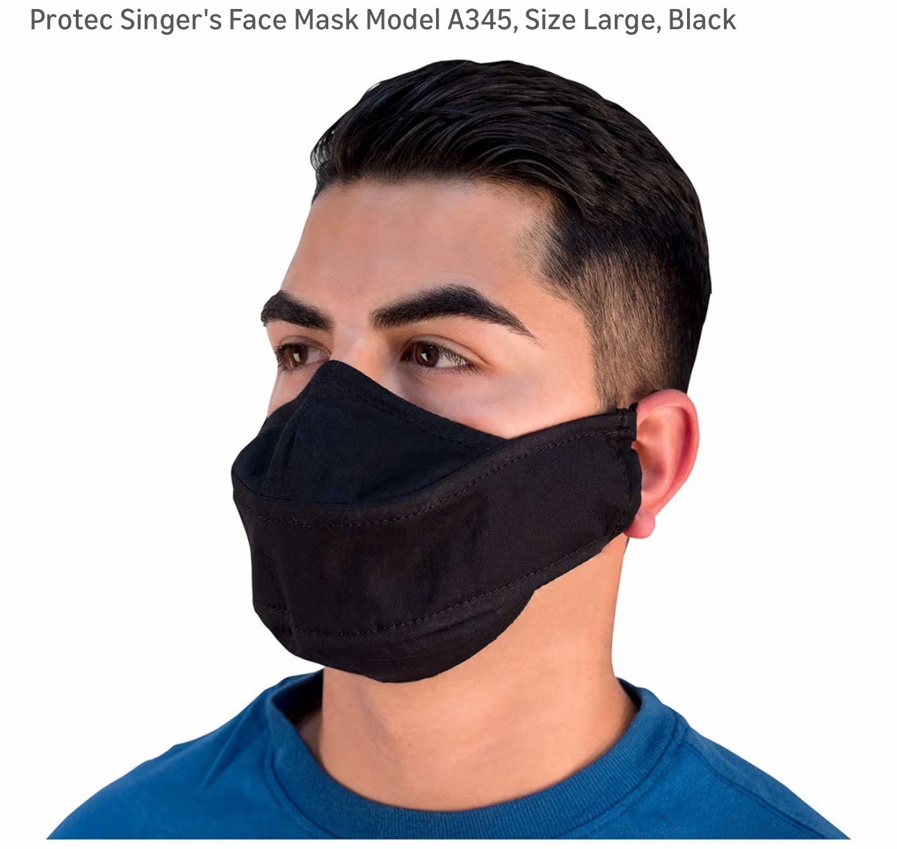 Black Protec Singer’s Masks S, M, L NEW Lot Of 53!
