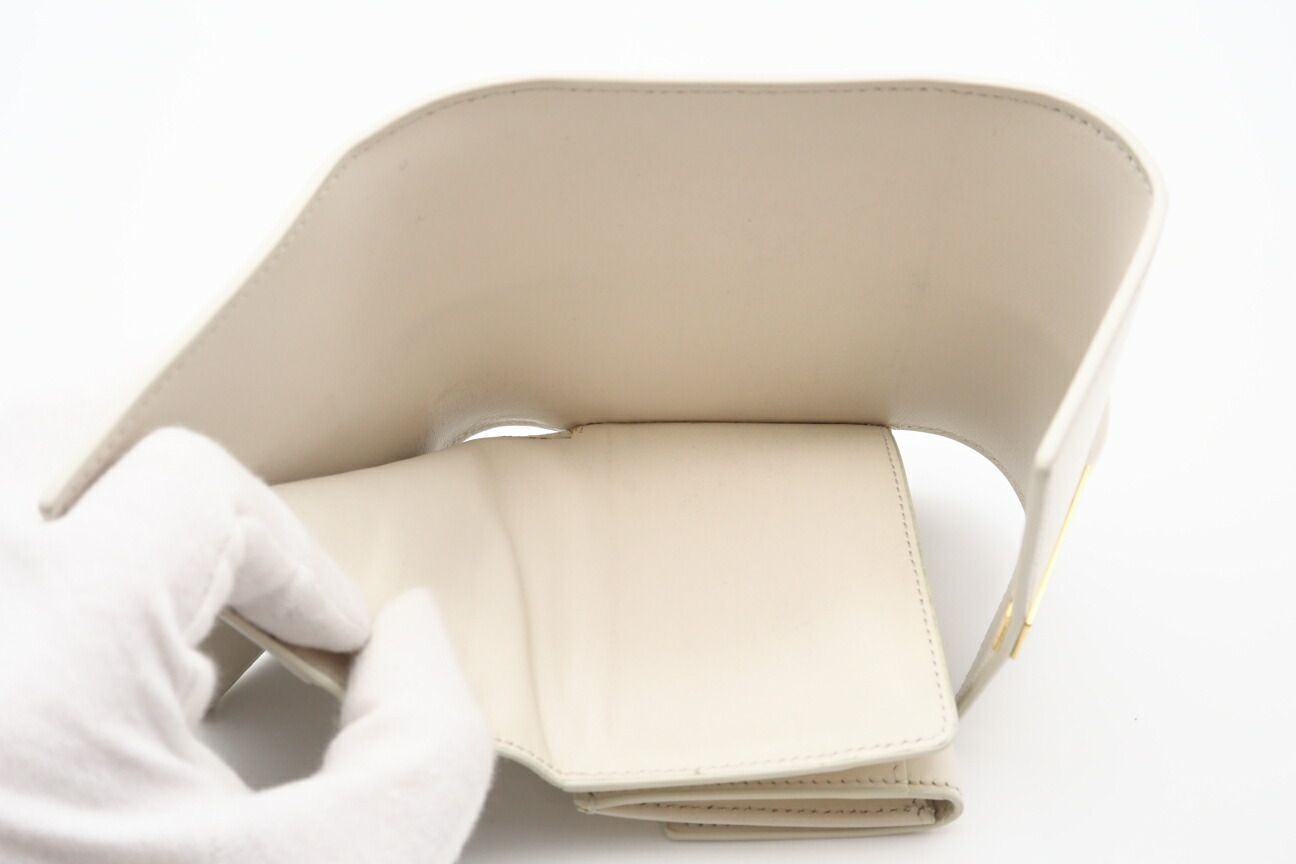 Returns accepted within 3 days CELINE Satin Calfskin Small Tri Fold Wallet 10F52
