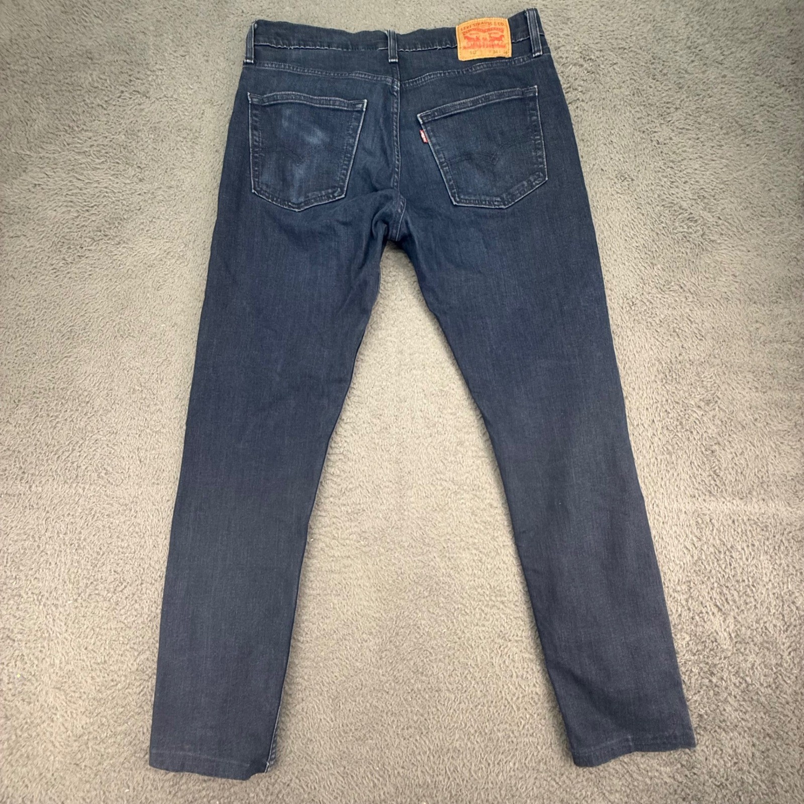 Levi’s 512 Slim Taper Jeans Mens 34×29.5 Blue Dark Wash All Seasons Tech Stretch