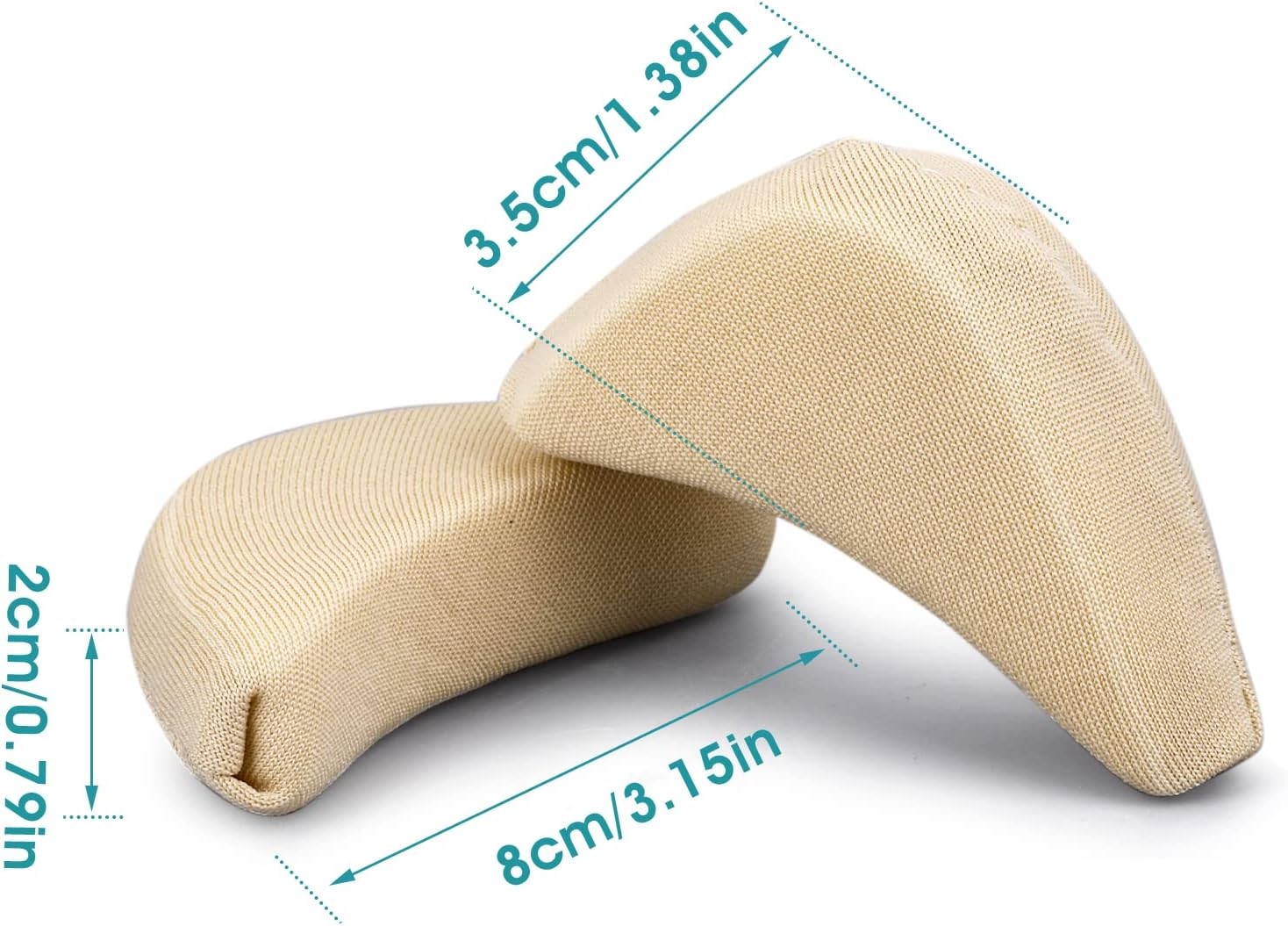 2 Pairs Soft Sponge Adjustable Shoe Filler， Big Toe Plug Foot Brace Shoe Pads