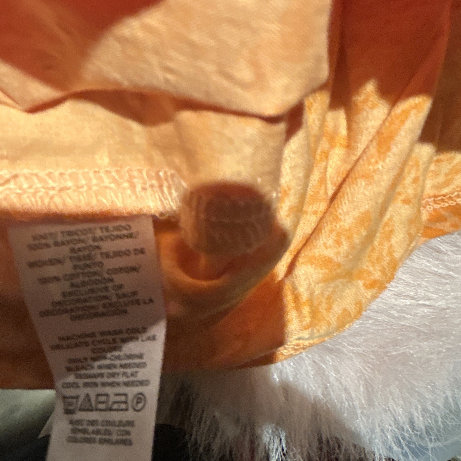 LOFT Women’s M Orange Paisley V-Neck Sleeveless Knit Cotton Button Tank Top