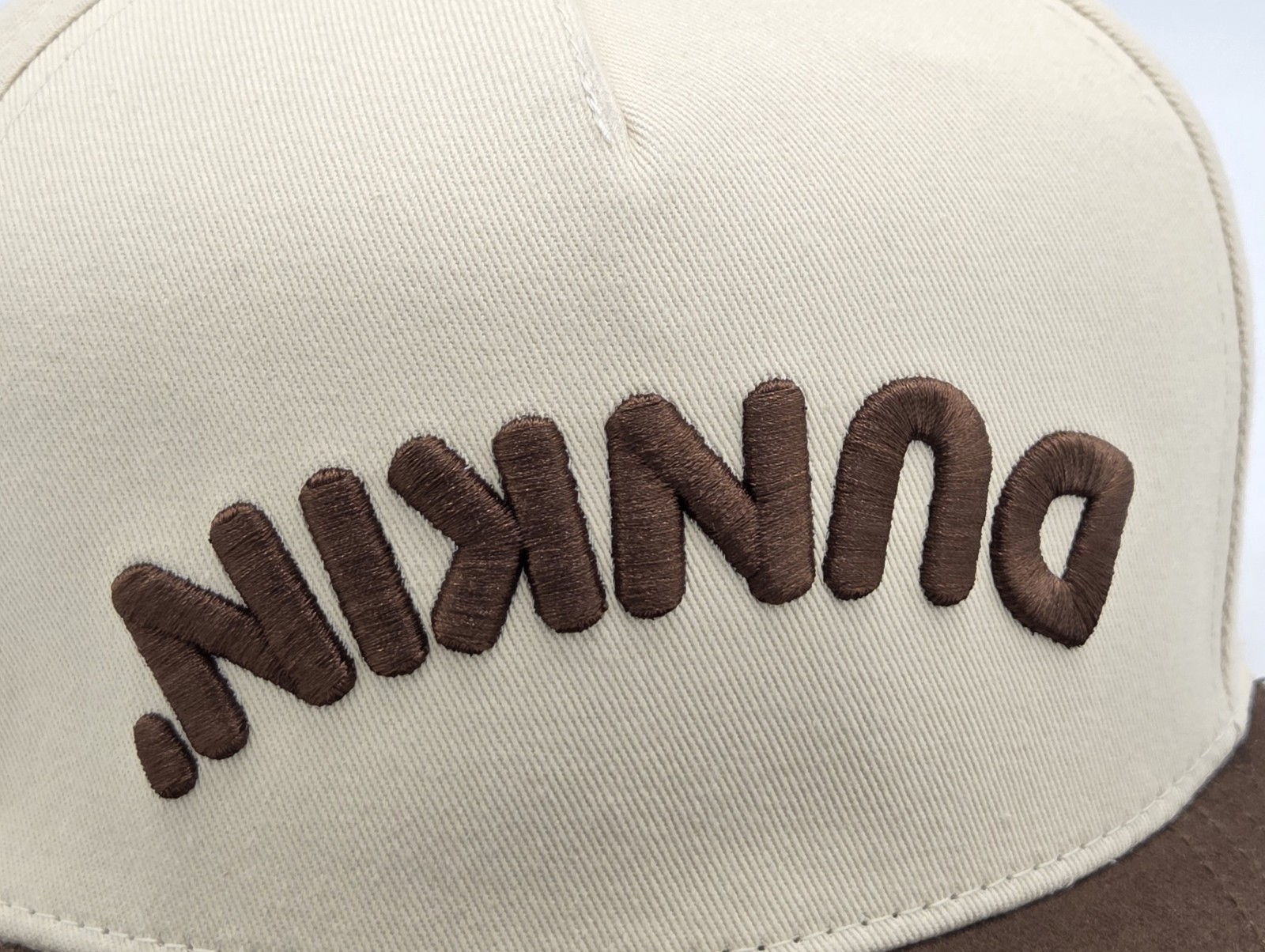 Dunkin Donuts Est 1950 Upside Down Logo Snapback 2-Tone OSFM Hat Cap NEW NWOT