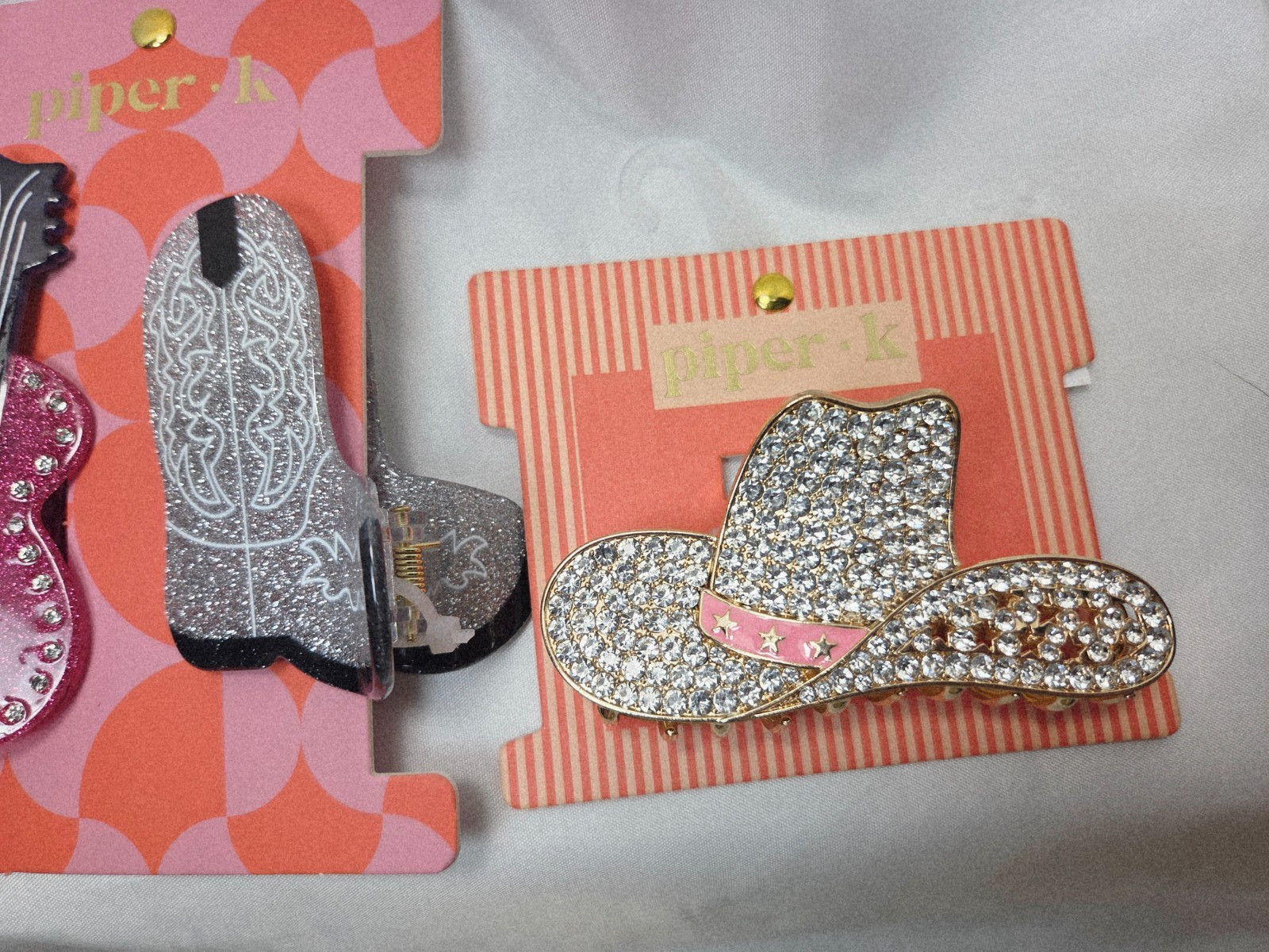 NWT Piper K Cowgirl Boot, Guitar, and Hat Hair Clip, NWT, Super Cute!