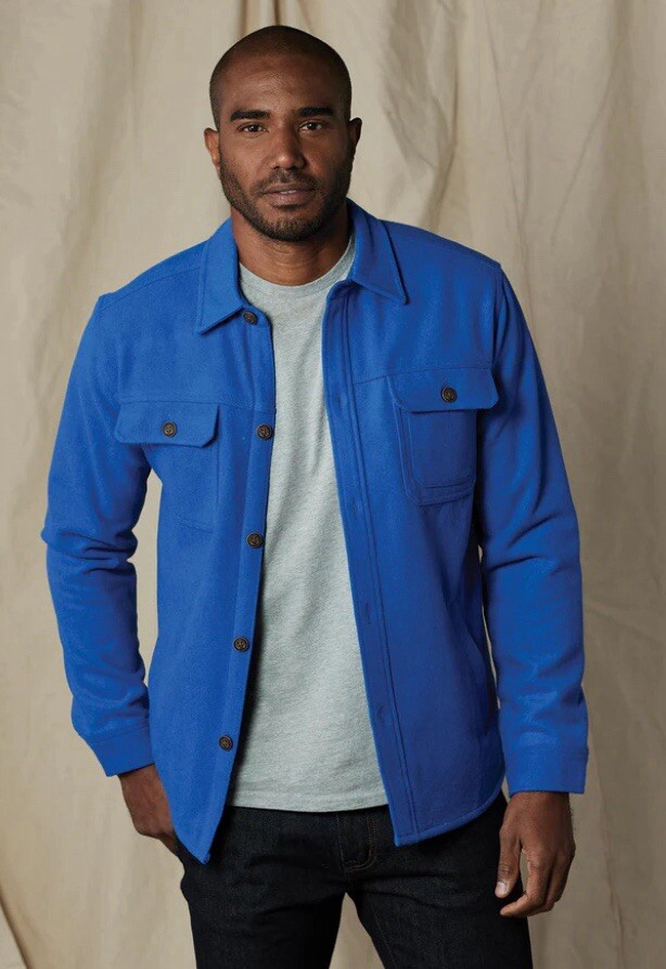 The Normal Brand-Men’s Brightside Flannel Jacket. Color: Cobalt Size Large *New*