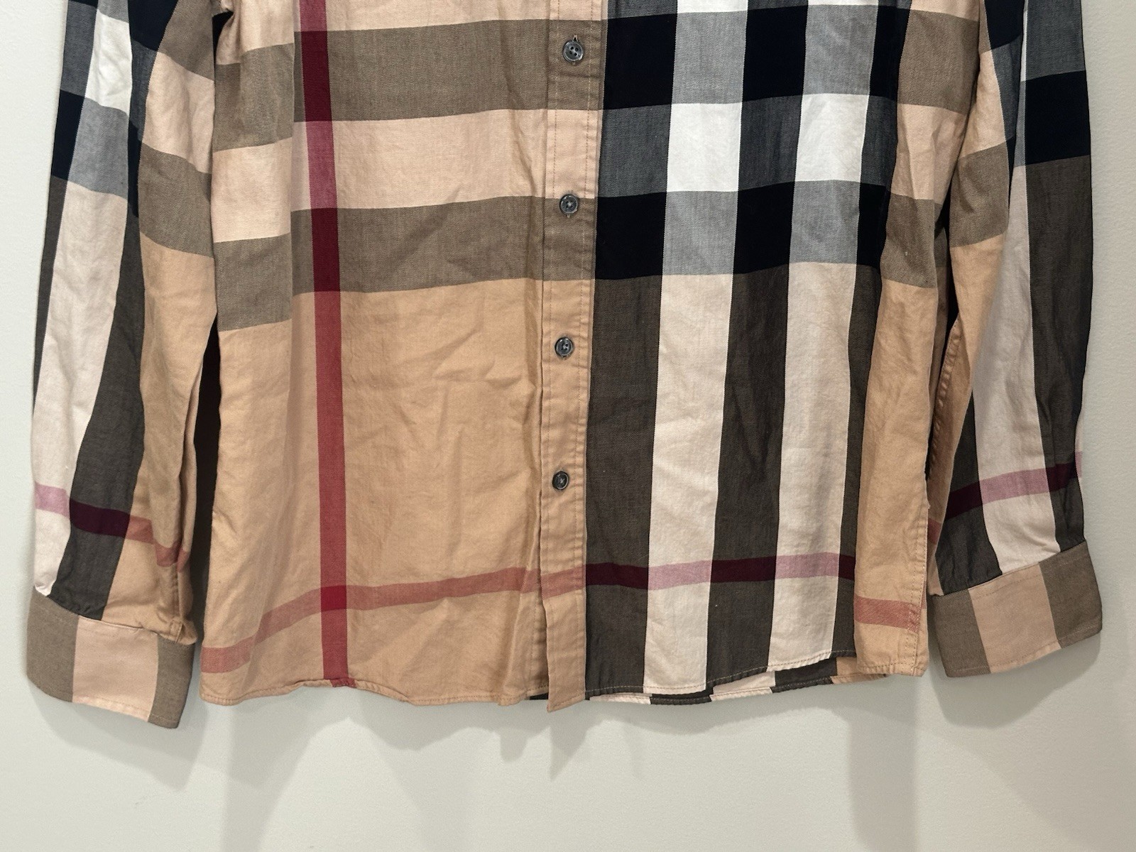 Burberry London Women XXL Long Sleeve Button Front 100% Cotton Designer Shirt
