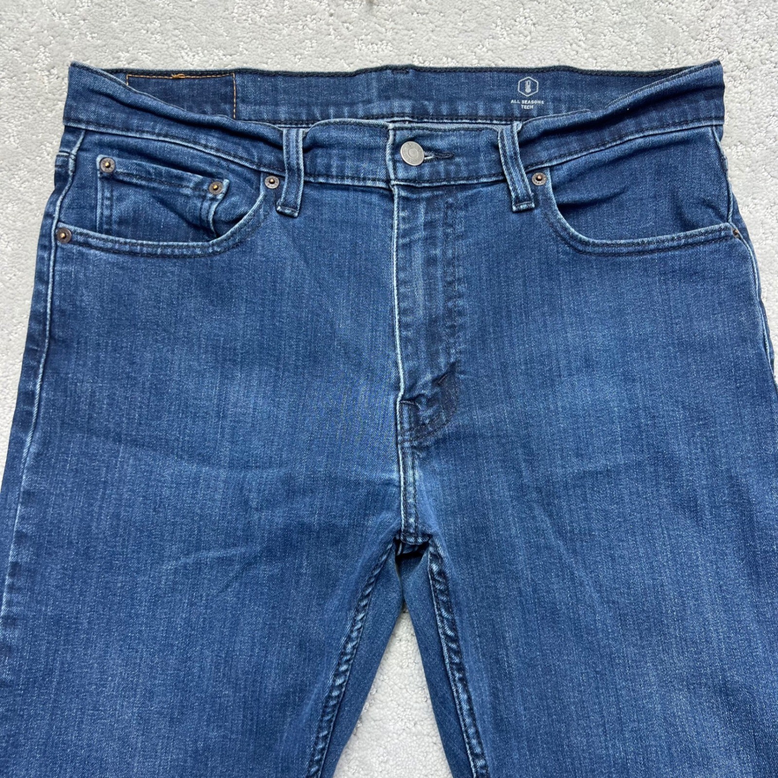 Levis 502 Jeans 33×30(34×28) Regular Taper Blue Denim Stretch All Seasons Tech