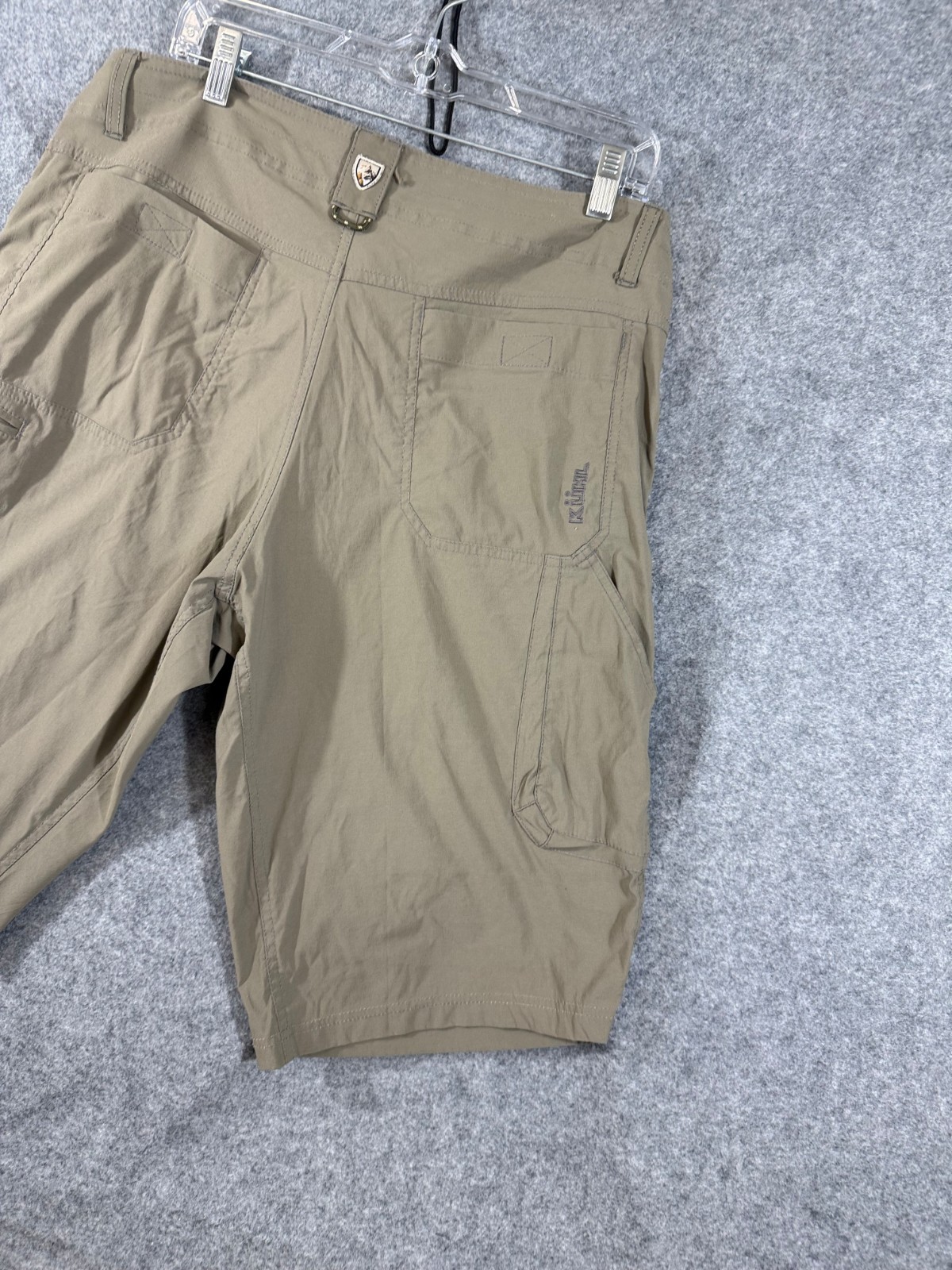 Kuhl Hiking Camping Shorts Mens 36 Khaki Beige Stretch Outdoor Utility Pockets