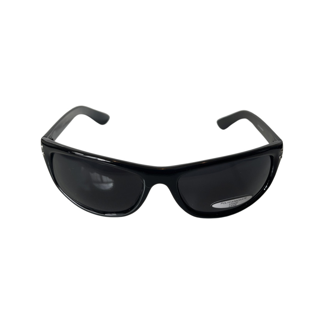 MIB Men In Black Frame Celebrity Movie Wrap Sunglasses Super Dark Smoke Lenses