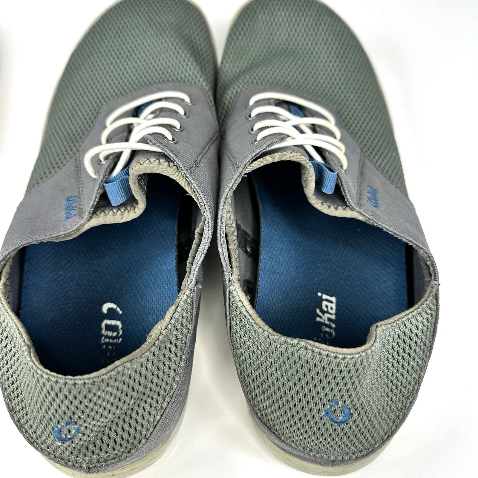 Mens OluKai Nohea Moku Casual Shoes Low Top Sneakers Gray Size 11 Comfort