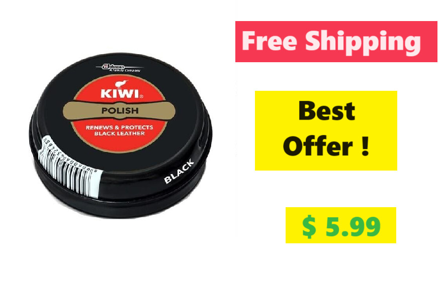 KIWI Wax Rich Shoe Polish Shine Protects & Nourishes Shoes Black 36g