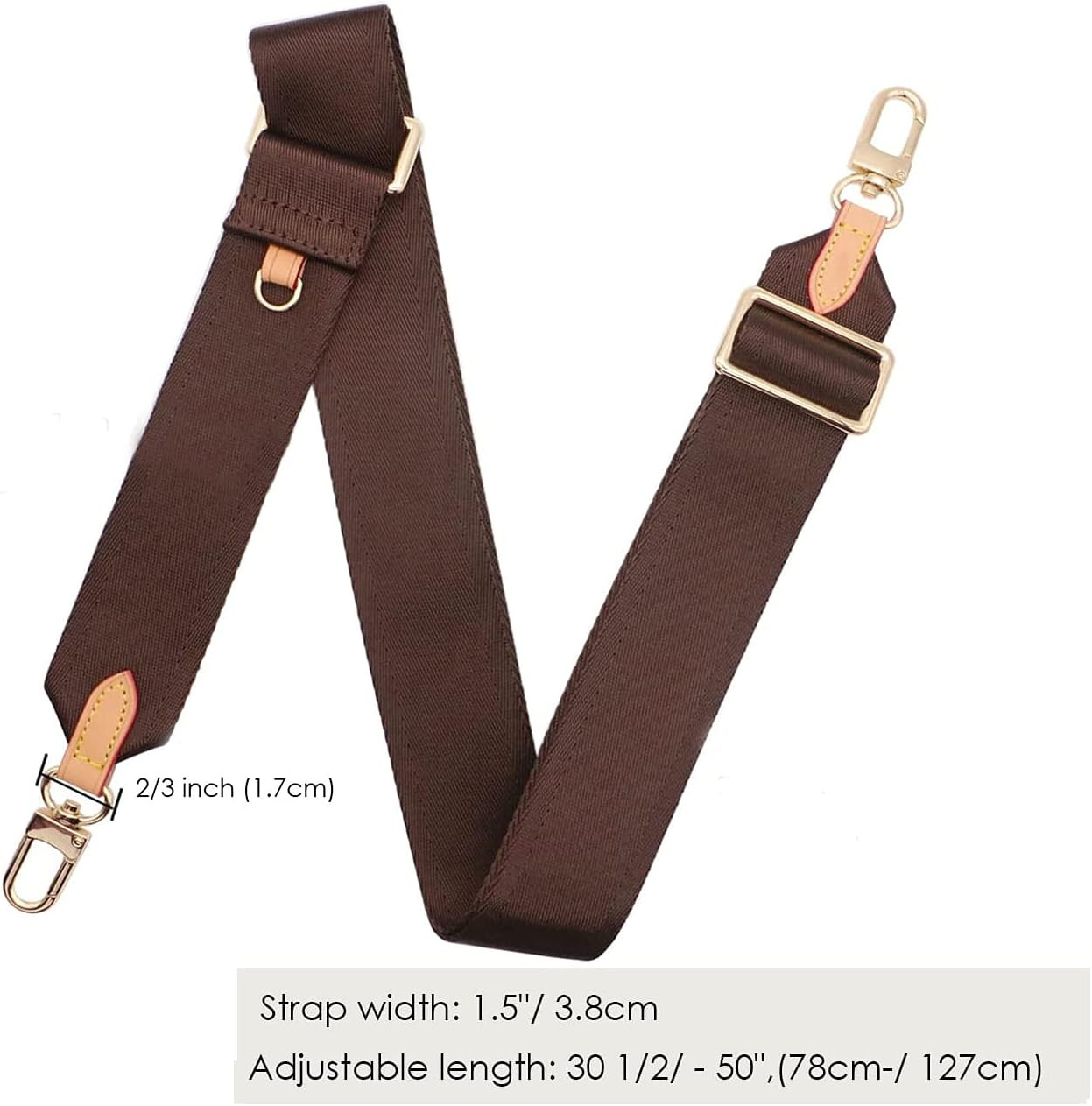 Multi Pochette Accessories Replacement Adjustable Crossbody Wide Cavas Strap