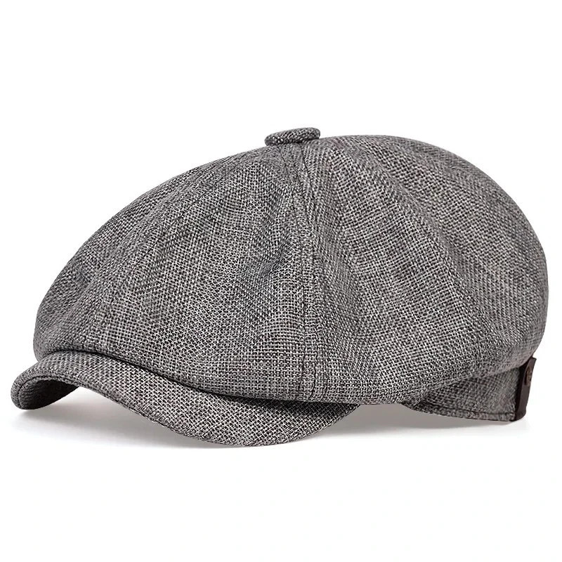 Vintage Newsboy Cap Gatsby Hat Classic 8 Panel Flat Ivy Cabbie Driver Cap