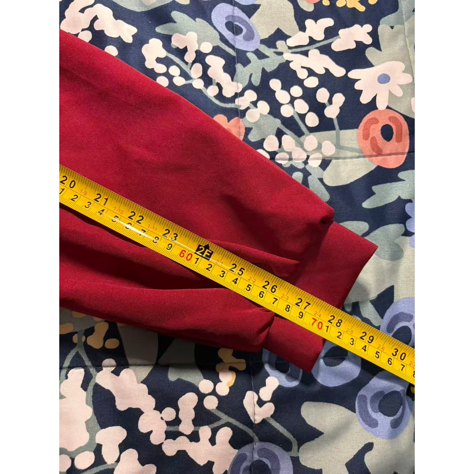 Red Vintage Peter Pan Collar Coat Pearl Button Lace Trim Babydoll Jacket Sz M