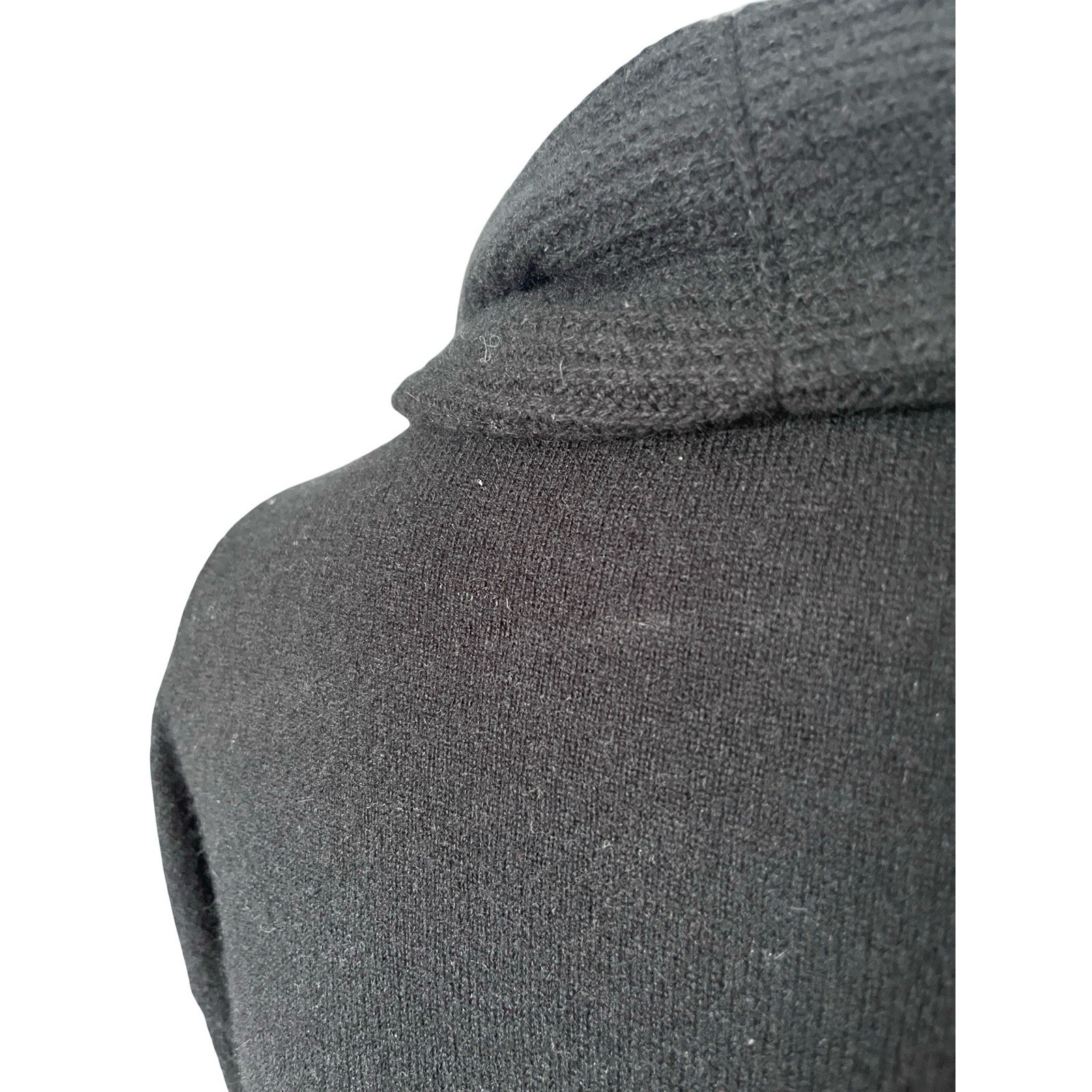 Nordstrom Cashmere Sweater Black Cowl Neck Long Sleeve Soft Womens Size Small