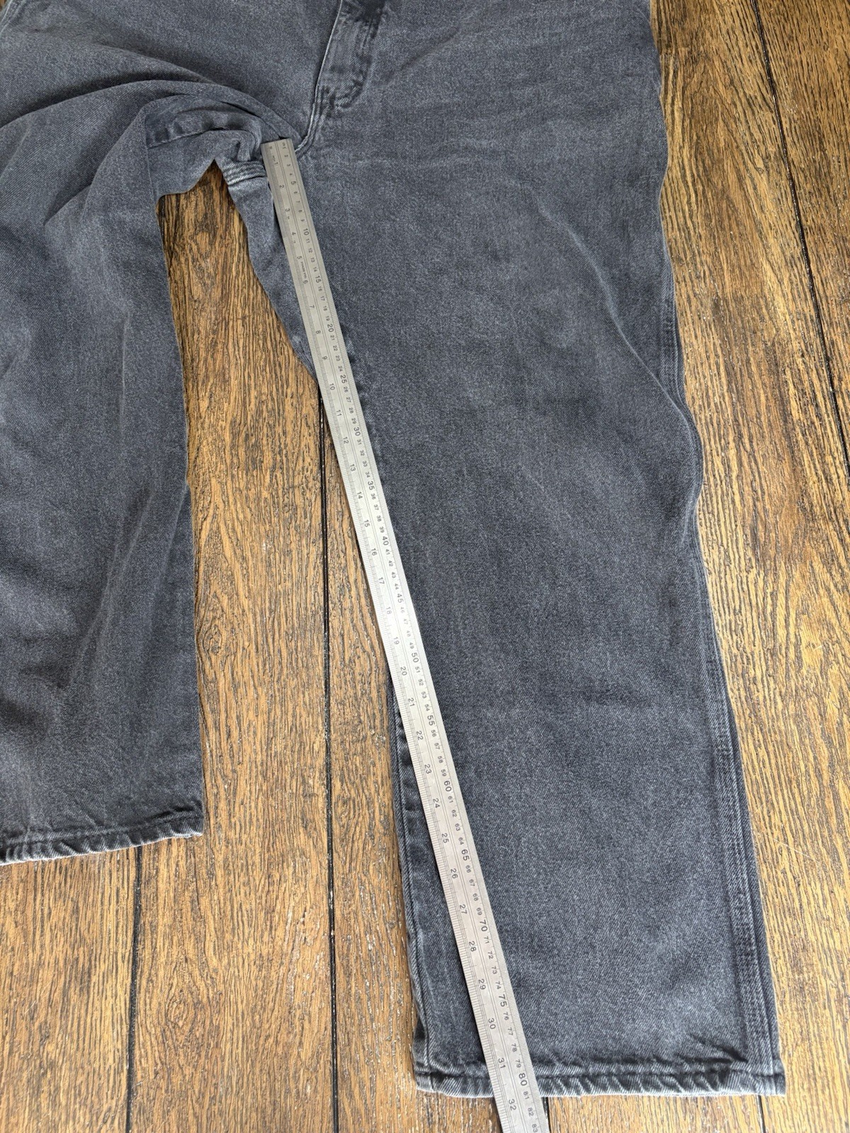 Dickies Men’s black Denim Jeans Dark Wash Relaxed Fit Straight heavy Sz 44×32