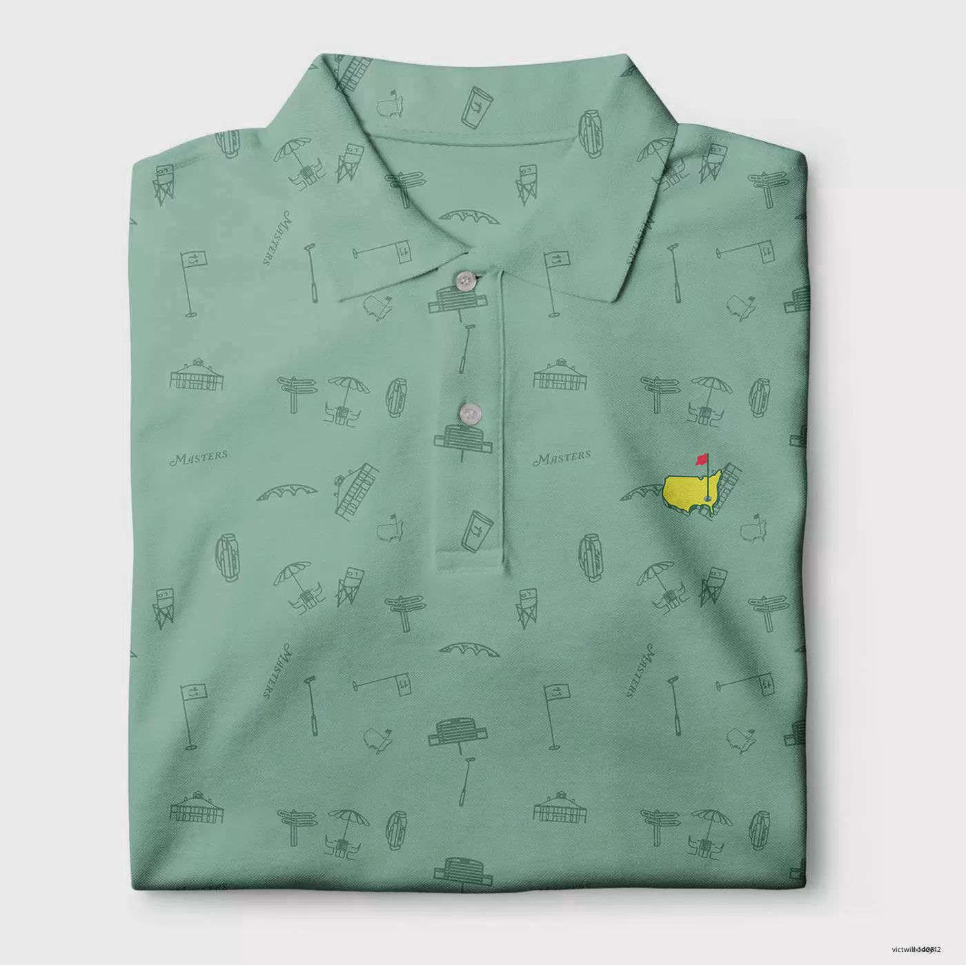 Masters Golf Polo Shirt 2024 PGA Performance Outdoors Logo Printed S-5XL