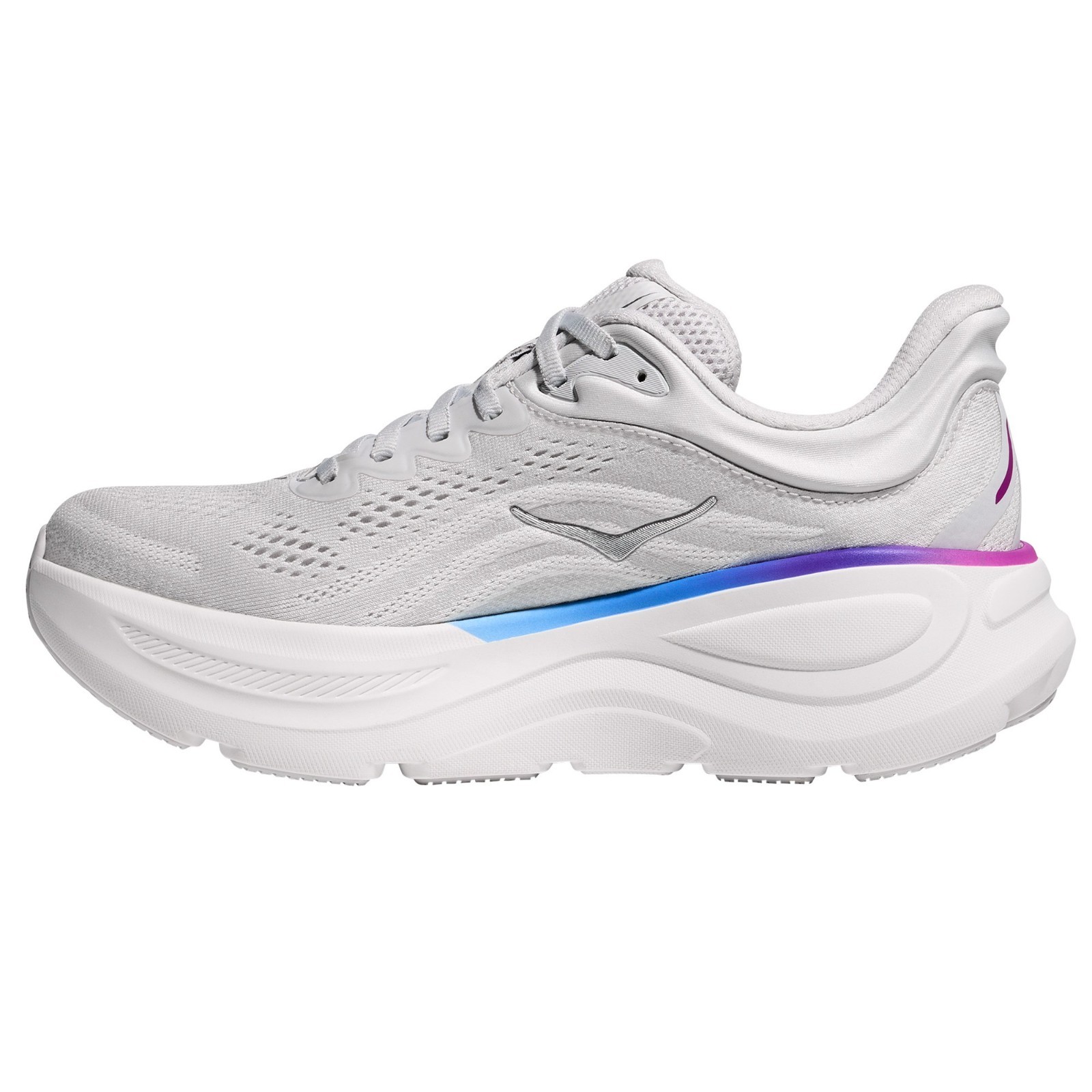 HOKA Bondi 9 Road-Running Shoes – Women’s, Color: Cosmic Grey/White, New.