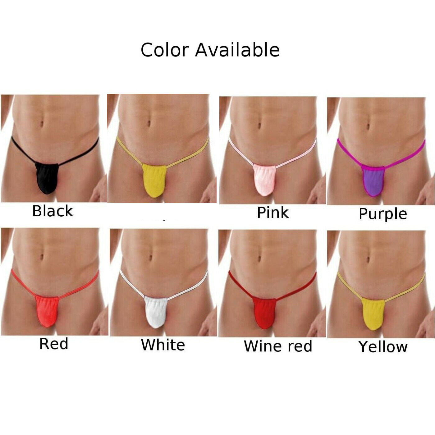 Mens G-String Thong Bulge Pouch Panties Micro Bikini T-back Underwear Briefs US