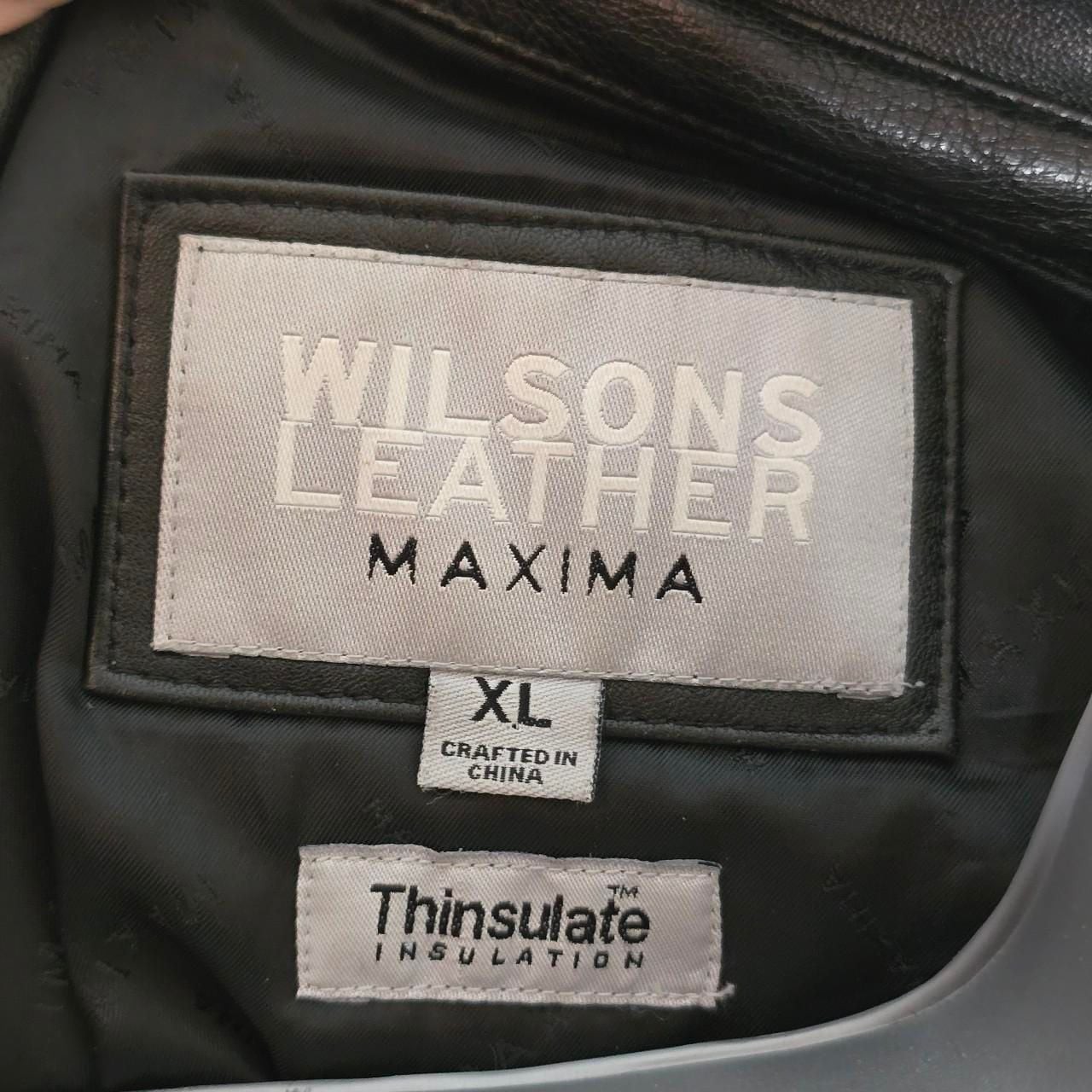 Wilsons Leather Maxima Black Genuine Leather Moto Jacket