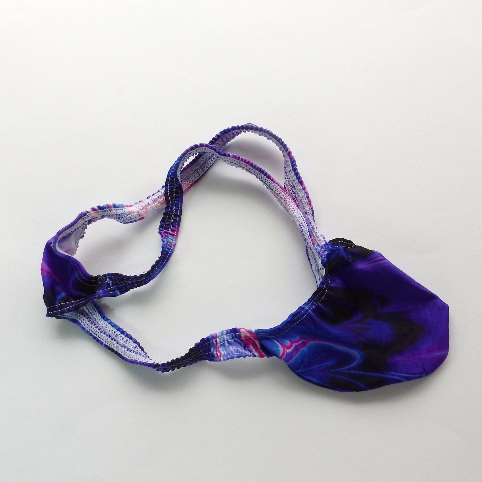 K403 P String Thong Grape Smugglers Contoured Pouch FLAME prints Swim Fabric