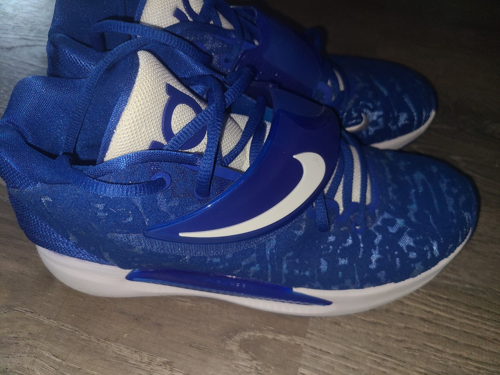 Nike KD 14 TB Game Royal/White Mid Top Lace-Up Mesh Sneakers DM5040-401