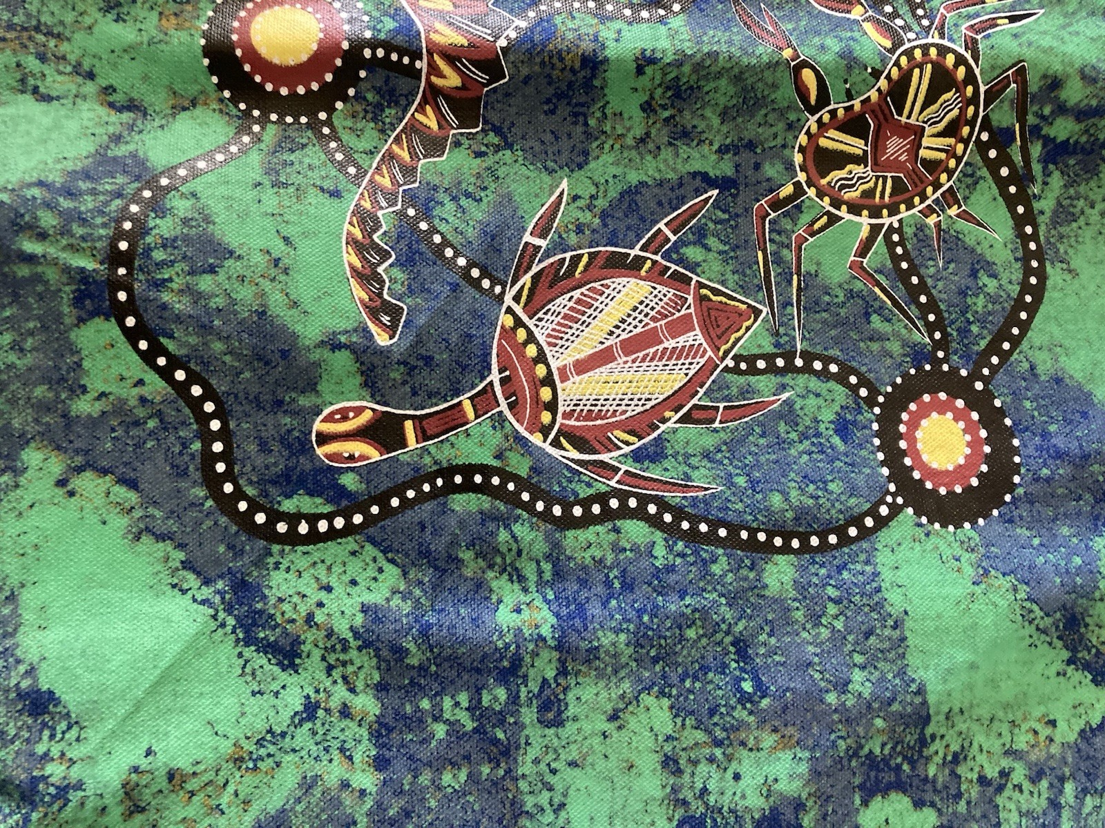 Linda Williams Signed Crab Turtle Platapus Canvas Tote Australia Desert Design
