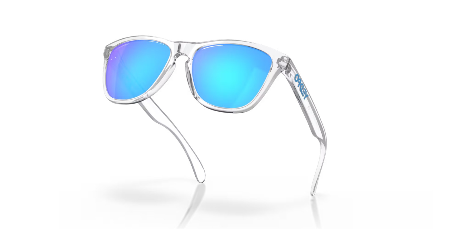 Oakley Frogskins Crystal Clear/Prizm Sapphire Men’s Sunglasses OO9013-D055