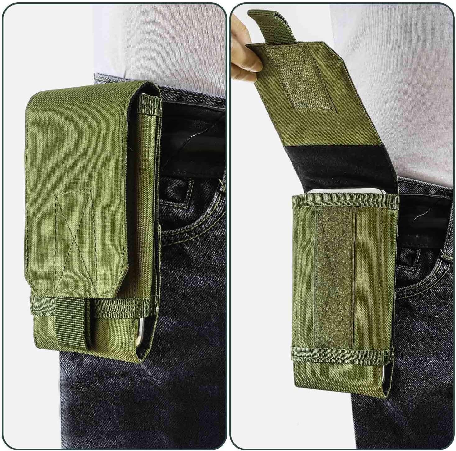 Tactical Molle Cell Phone Pouch Army Holster Case Waist Pouch Bag for Smartphone