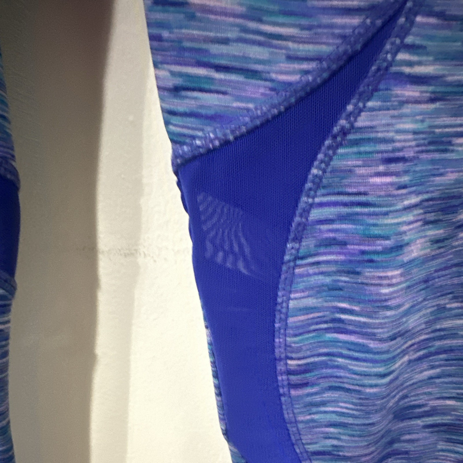 Avia Women’s Activewear Ankle Leggings Heathered Blue Purple L Stretch RA375270