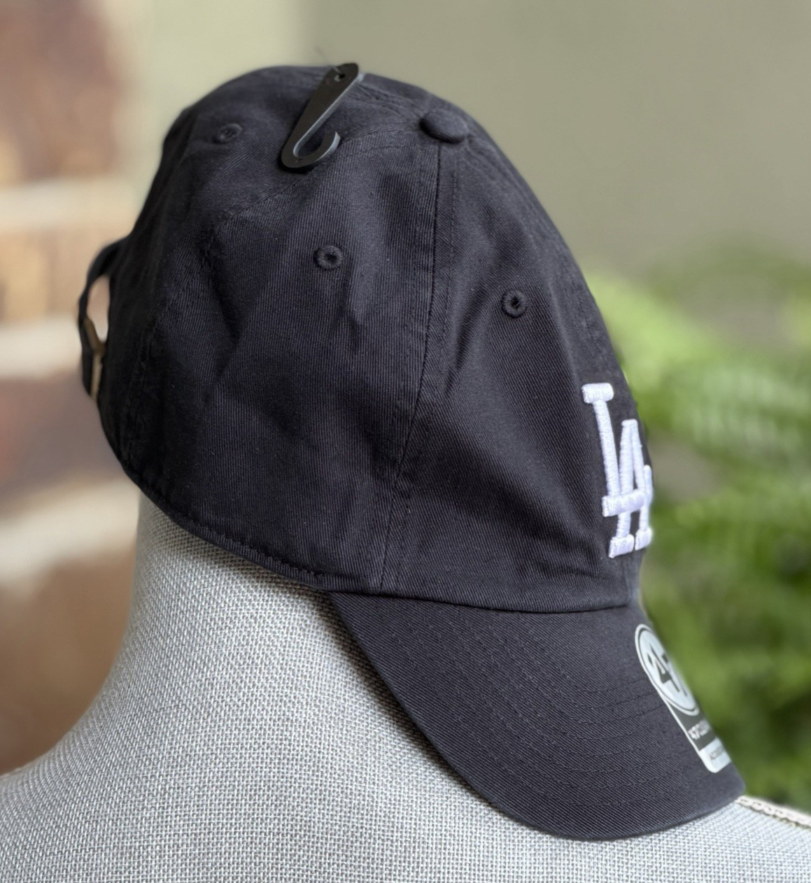 NWT 47 BRAND Los Angeles Dodgers ’47 Clean Up Strapback Hat Black/White