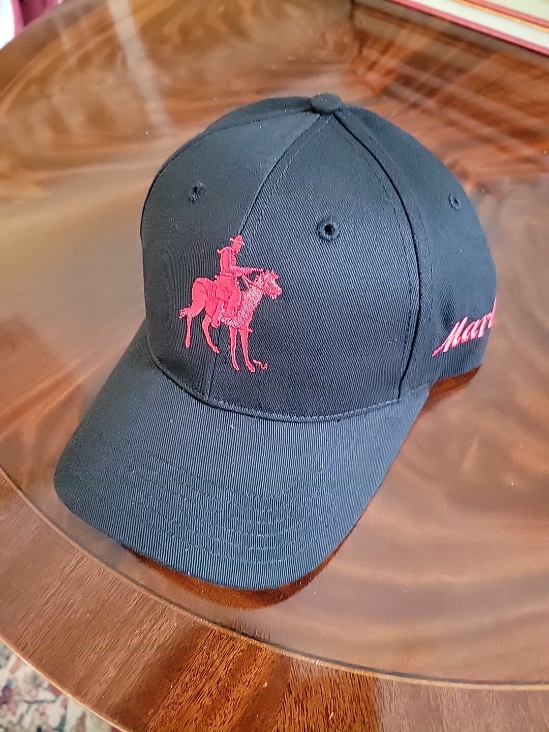 Marlin Firearms 100% Cotton Black Twill Strapback Cap Hat Embroidered