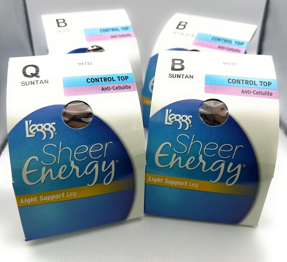 Leggs Sheer Energy Control Top Sheer Toe Anti-Cellulite Pantyhose ~ Choose Your