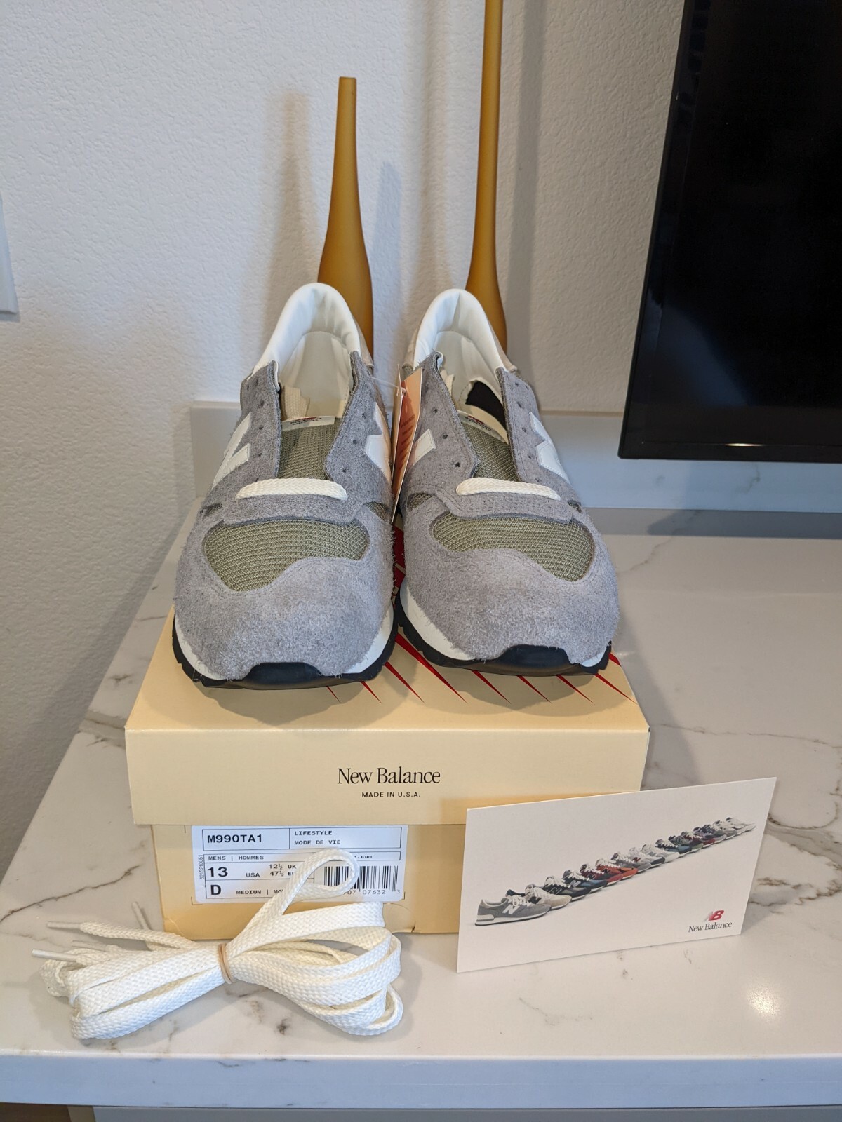 Size 13 – New Balance 990v1 MiUSA Marblehead Incense M990TA1 x Teddy Santis
