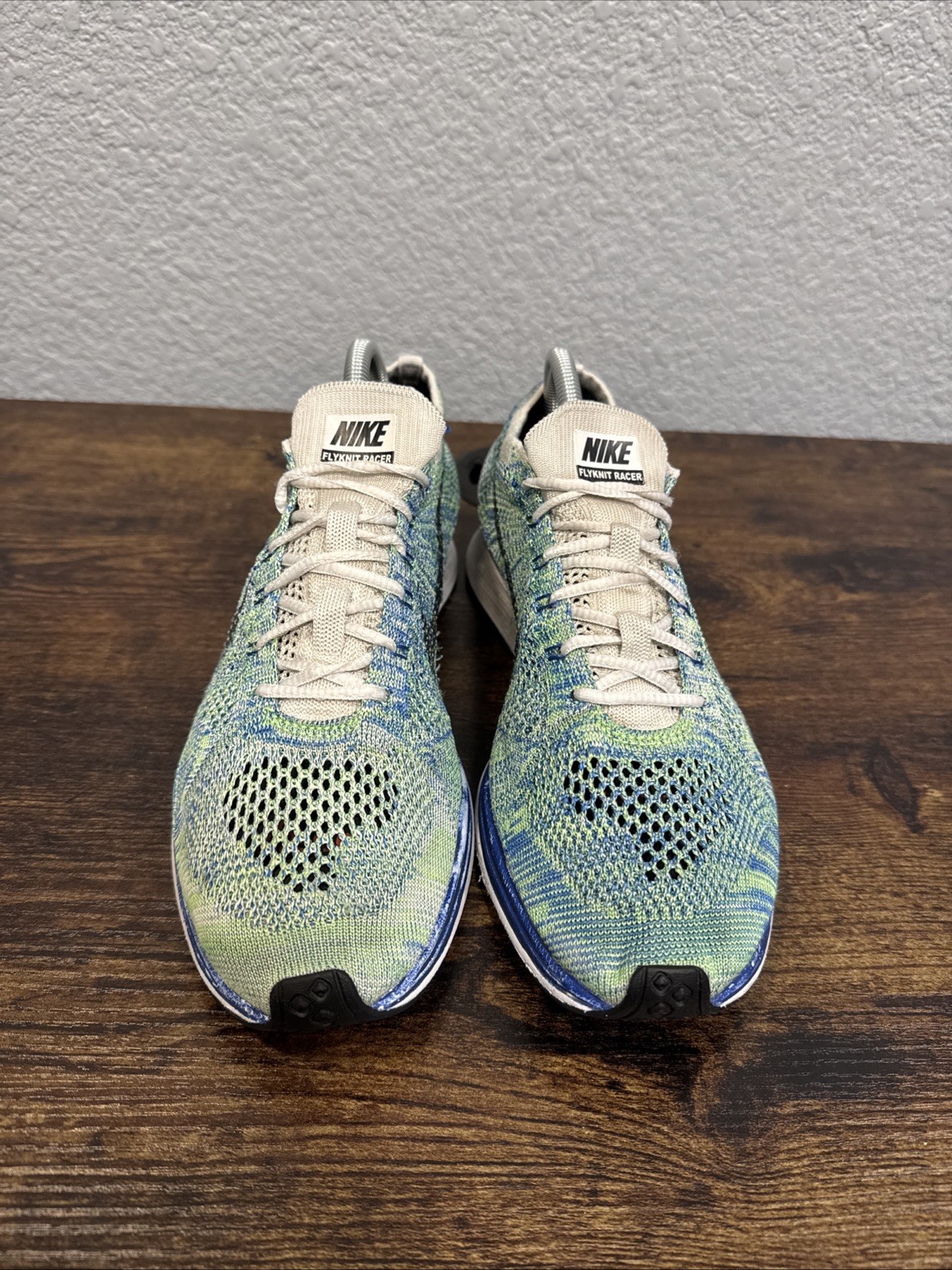 Nike Flyknit Racer Tranquil Teal Blue White 526628-810 Shoes Racer Men’s Size 10