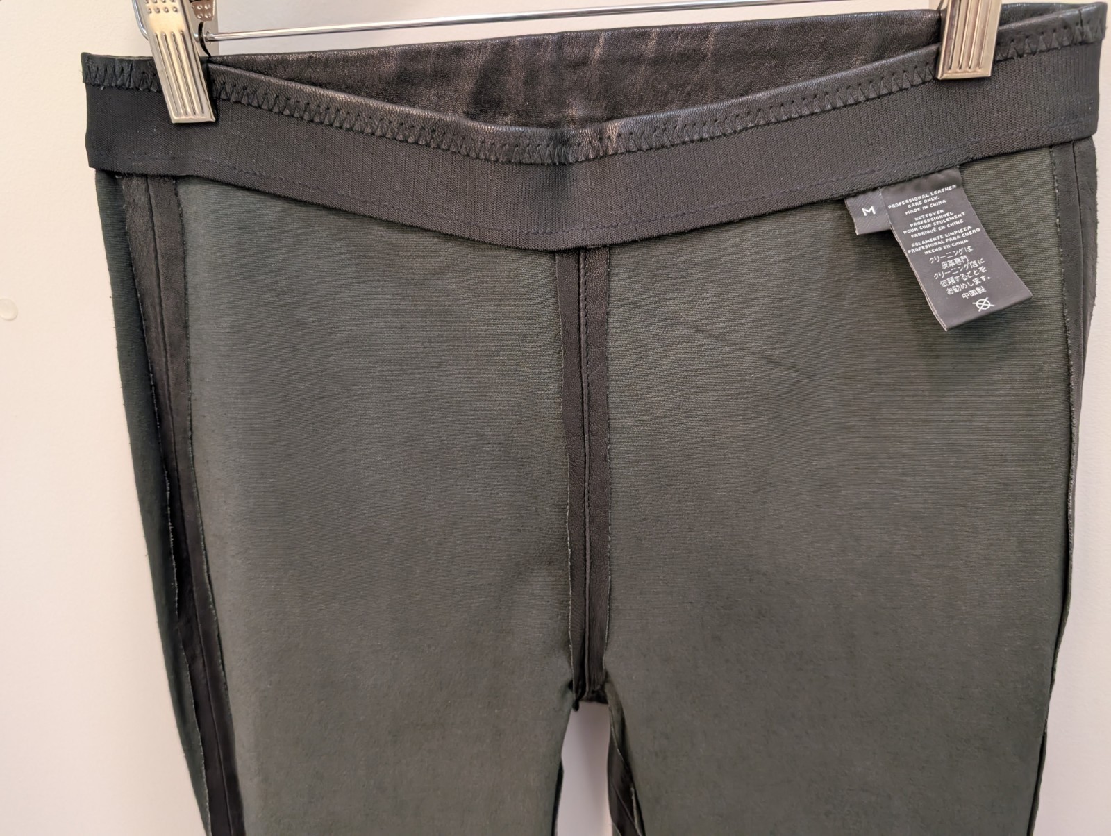 $1050 J BRAND L8007 SKINNY EDITA PULL UP LEATHER LEGGING PANTS WOMEN’S MED BLACK
