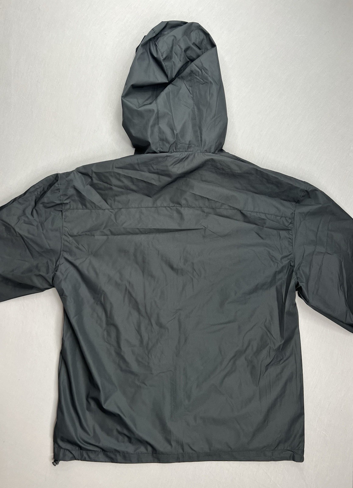 New Balance Mens Hooded Dobby Windbreaker Full Zip Mesh Lined Jacket Sz M