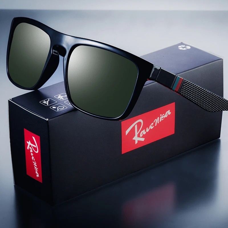 Fashion Square Vintage Polarized Sunglasses Men Women Retro Driving Fishing Sun