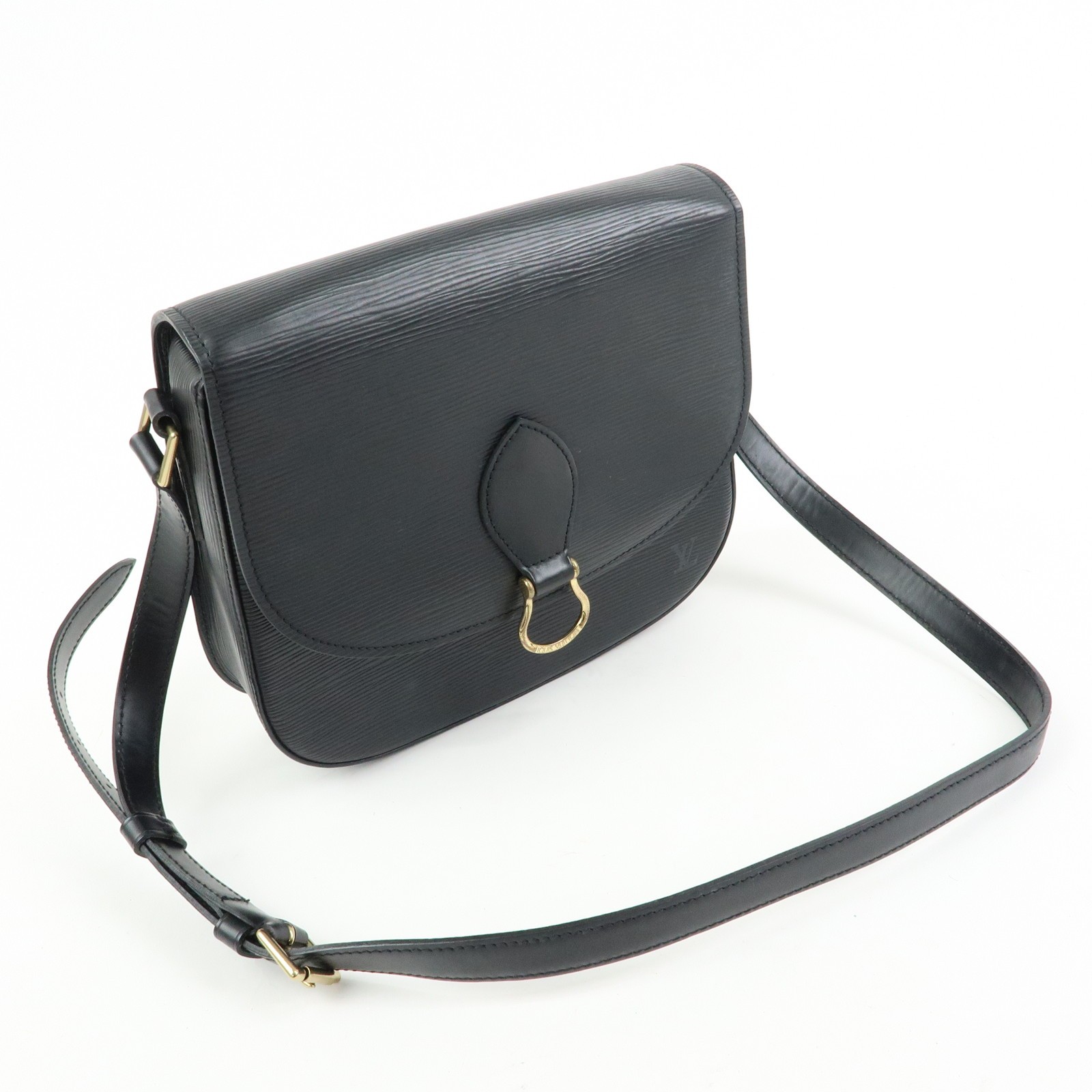 Louis Vuitton Epi Saint Cloud Shoulder Crossbody Bag Noir M52192 Auth Used F/S