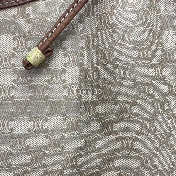 CELINE Shoulder bag Macadam Beige Vintage Authentic From Japan