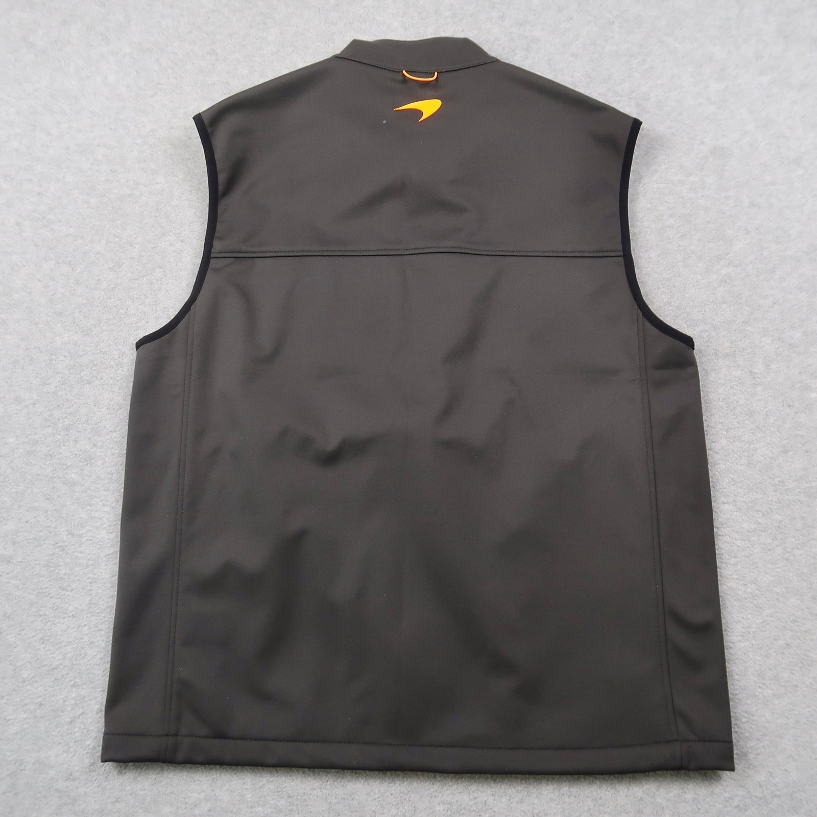 McLaren Formula 1 Team Mens Softshell Vest Charcoal Grey Orange Hilton L Large