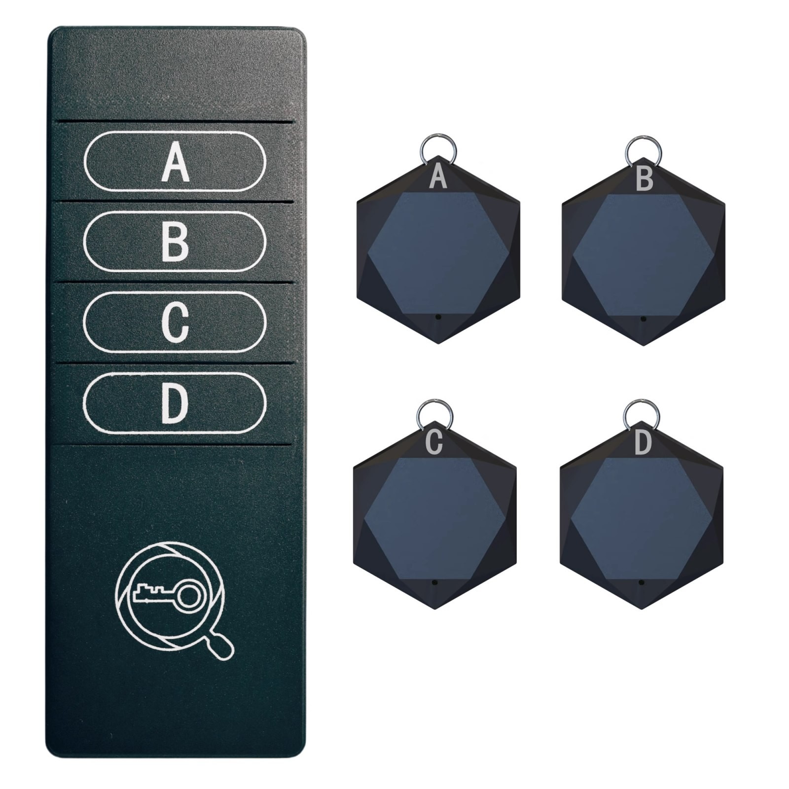 4-in-1 ABS Wireless Alarm Key Finder Anti Lost Tag Tracker Wallet Locator