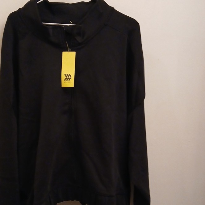All in Motion Dynamic Flex Full Zip Track Jacket Black Women’s Plus 4X