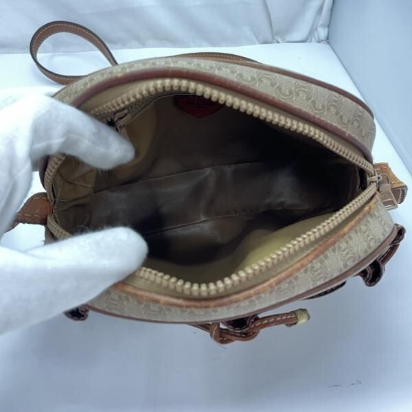 CELINE Shoulder bag Macadam Beige Vintage Authentic From Japan