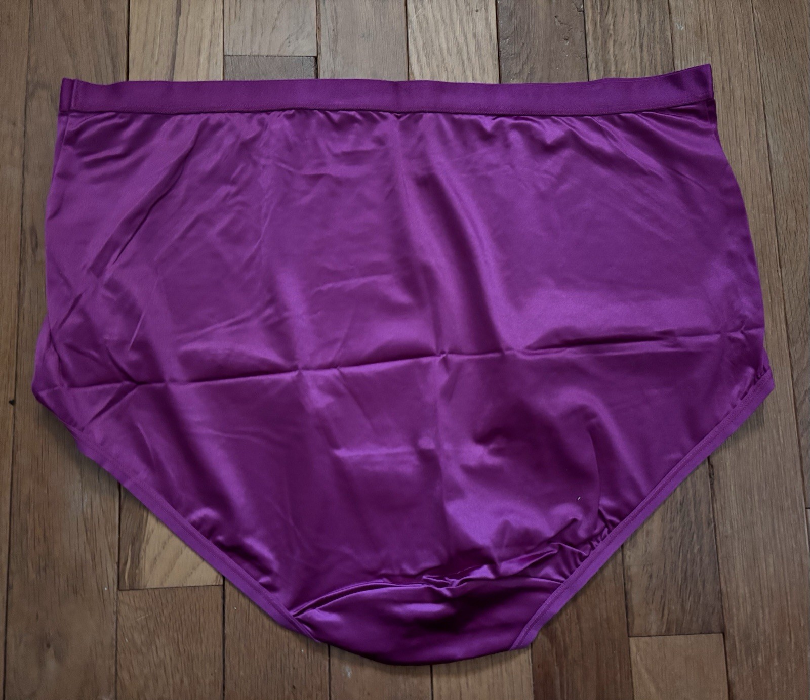 Plus Size 14/16 Lane Bryant Cacique No Show Full Brief Nylon Satin Panty Magenta