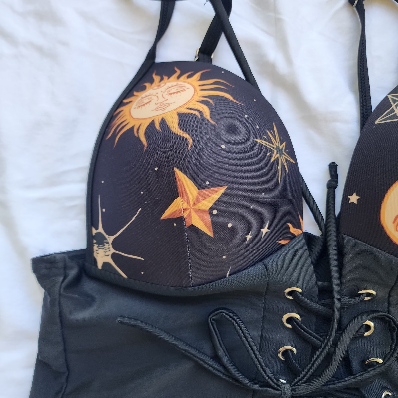 Women’s Sun, Moon & Stars Celestial 2pc High Waisted Bikini Size M