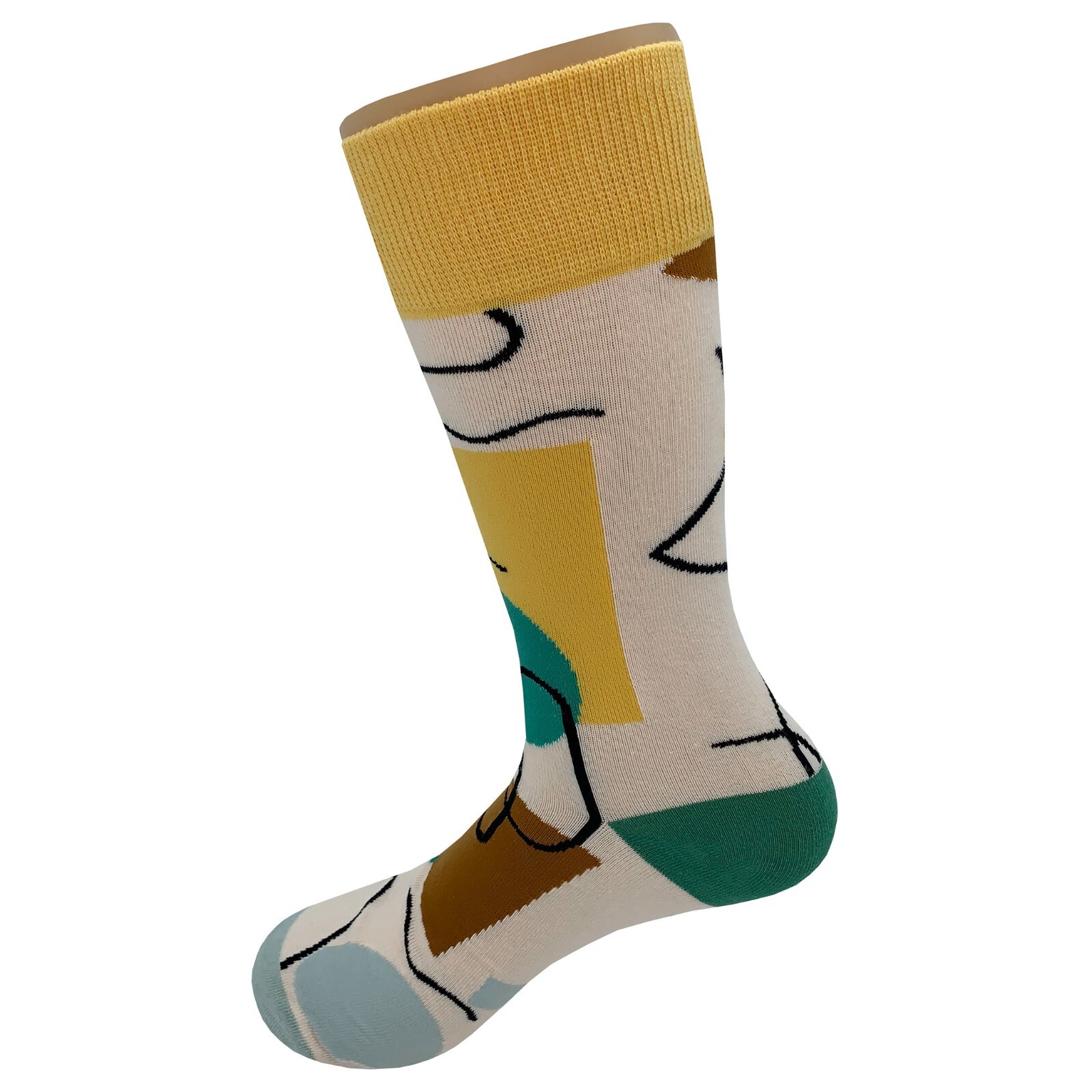 NWT Line Abstraction Dress Socks Novelty Men 8-12 Multicolor Crazy Fun Sockfly