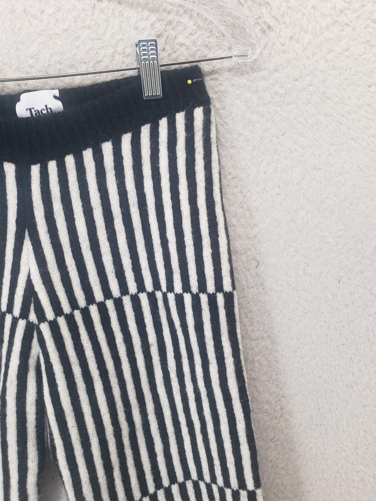 Tach Clothing Pants Womens XS Wool Knit Striped Checkered Pattern Warm