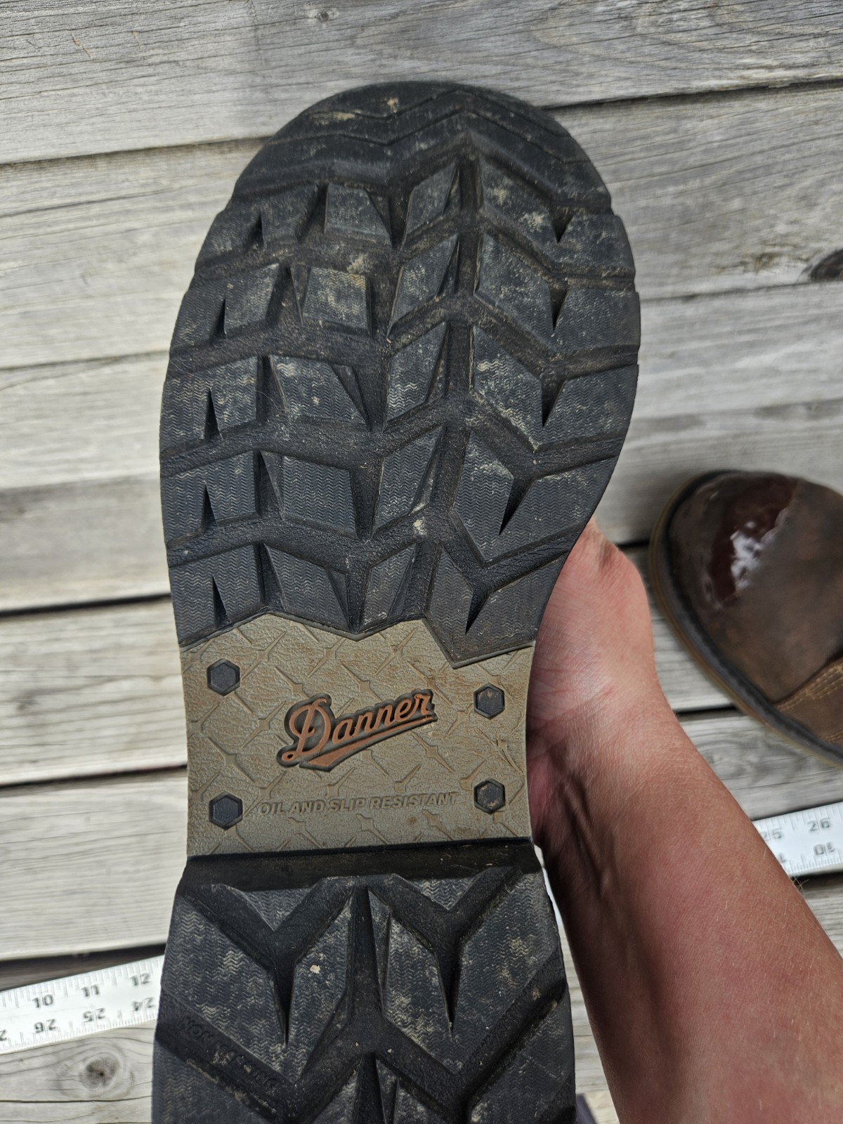 Danner steel yard 6″ ST boot 6 Mens 10.5 D Brown Tuff Toe Cover Lace Up 12531
